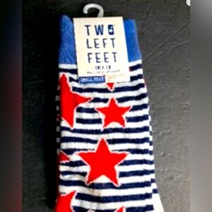 BRAND NEW Striped Socks with Red Stars PATRIOTIC SOCKS USA 4th July